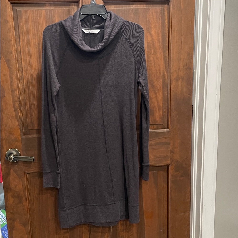 Woolrich Textured Gray Cowl Neck Dress